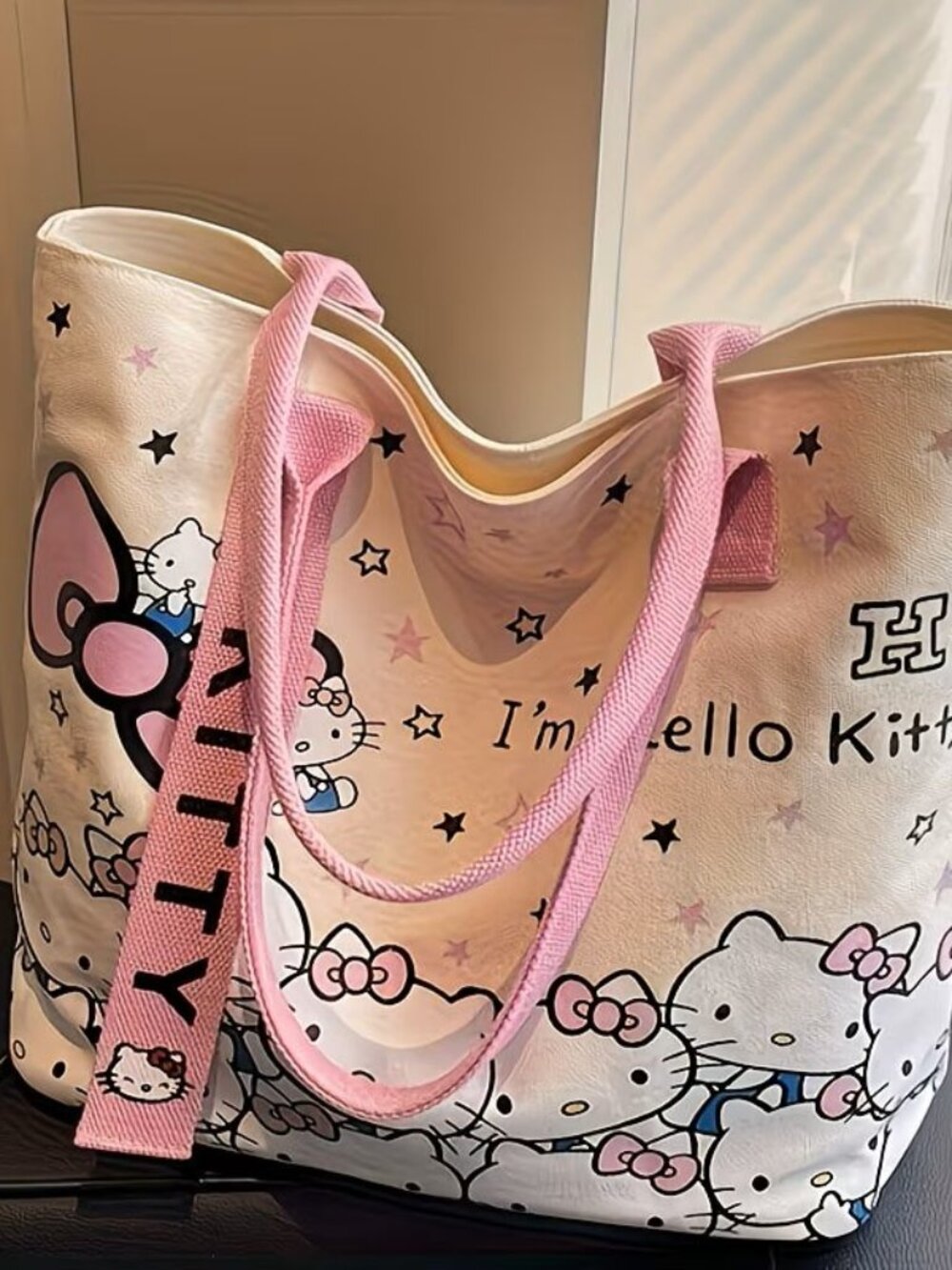 Hello Kitty Shoulder Bag - Featuring Large Capacity And Zipper Closure